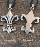 Fleur-de-Lis 15 A mit Panzerkette - Edelstahl