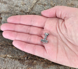 Thorshammer 66 mit Schlangenkette - Silber