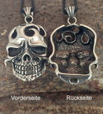 Totenkopf 94 mit Königskette - Edelstahl