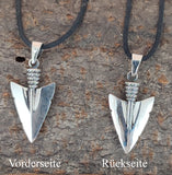 Pfeilspitze 357 mit Korbkette - Silber