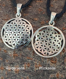 Blume des Lebens 96 B mit Schlangenkette - Silber