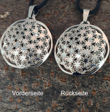 Blume des Lebens 104 mit Panzerkette - Edelstahl