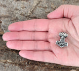Thorshammer 199 mit Schlangenkette - Silber