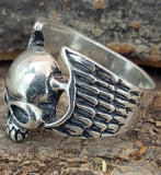Ring Totenkopf, Gr. 54-74 (tk12) - Silber