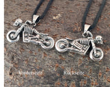 Motorrad 265 mit Schlangenkette - Silber