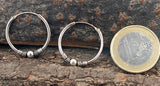 Zeitlose Unisex-Ohrringe aus echtem 925 Sterlingsilber