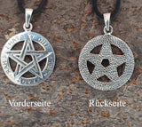 Pentagramm 227 mit Schlangenkette - Silber
