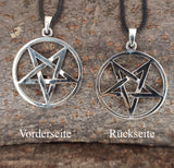 Pentagramm 138 mit Schlangenkette - Silber