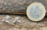 Ohrstecker 45 Walflosse - Silber