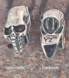 Totenkopf 85 mit Panzerkette - Edelstahl