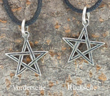 Pentagramm 45 mit Schlangenkette - Silber