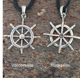 Steuerrad 127 mit Schlangenkette - Silber