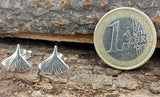 Ohrstecker 59 Ginkgo Blatt - Silber