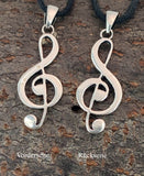 Notenschlüssel 257 mit Schlangenkette - Silber
