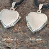 Herz Medaillon 186 mit Schlangenkette - Silber