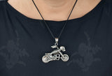Motorrad 176 mit Königskette - Edelstahl