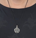 Pentagramm 251 mit Schlangenkette - Silber