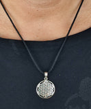 Blume des Lebens 96 B mit Schlangenkette - Silber