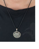 Odin mit Raben 349 mit Schlangenkette - Silber