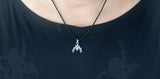 Anhänger 8 Fledermaus - Silber