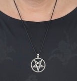 Pentagramm 138 mit Schlangenkette - Silber