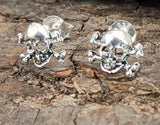 Ohrstecker 26 Totenkopf - Silber