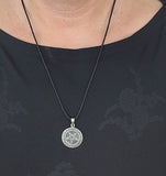 Pentagramm 135 mit Schlangenkette - Silber