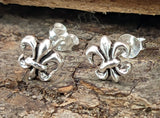 Ohrstecker 35 Fleur-de-Lys - Silber