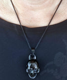Totenkopf 173 mit Königskette - Edelstahl