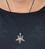 Pentagramm 158 mit Panzerkette - Edelstahl