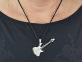 Gitarre 3 mit Panzerkette - Edelstahl
