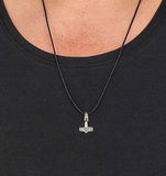 Thorshammer 140 mit Schlangenkette - Silber