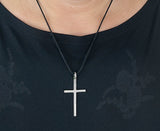 Kreuz 21 mit Schlangenkette - Silber