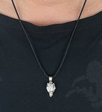 Wolf 7 A mit Schlangenkette - Silber