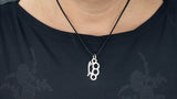 Schlagring 176 mit Schlangenkette - Silber