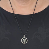 Pentagramm 54 mit Schlangenkette - Silber