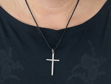Kreuz 20 mit Schlangenkette - Silber