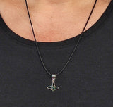 Thorshammer 71 A mit Schlangenkette - Silber
