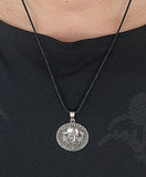 Odin mit Raben 348 mit Korbkette - Silber