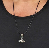 Thorshammer 72 mit Schlangenkette - Silber