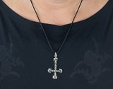 Kreuz 64 mit Schlangenkette - Silber