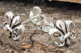Ohrstecker 35 Fleur-de-Lys - Silber