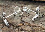 Ohrstecker 45 Walflosse - Silber