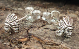 Ohrstecker 36 Häuptling - Silber