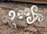 Ohrstecker 40 Triskele - Silber
