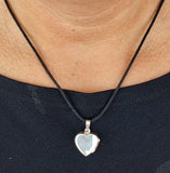 Herz Medaillon 186 mit Schlangenkette - Silber