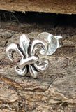 Ohrstecker 35 Fleur-de-Lys - Silber