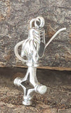 Ohrring 25 Wolfskreuz - Silber