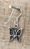 Ohrring 12 Schmetterling - Silber