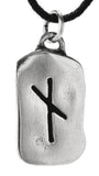 Rune Nauthiz 303 mit Schlangenkette - Silber